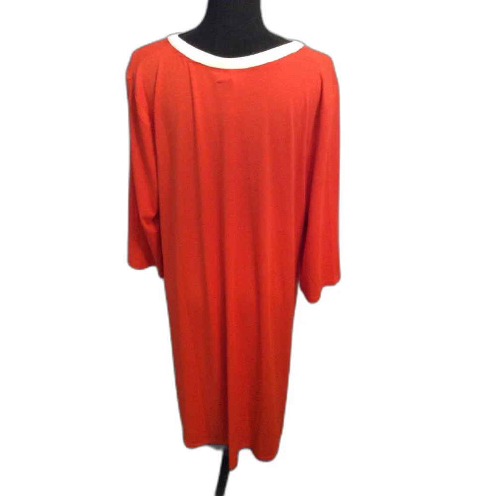 Cuddl Duds Midi Sunsmart Sunwear Bright UPF50+ Dress Large Spicy Orange